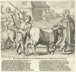 Le bailli emmène la vache du fermier