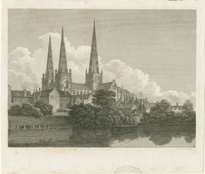 Cathédrale de Lichfield - Vue sud-ouest