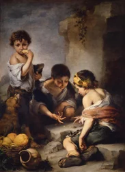 Garçons jouant aux dés