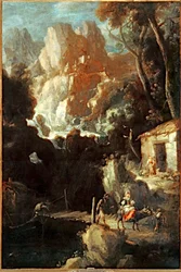 Paysage de montagne (huile sur toile)