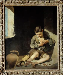 Jeune mendiant. Peinture de Bartolomé Murillo
