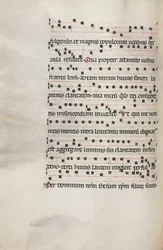 Missale : Fol. 153v : Musique pour Exultet, 1469