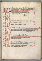 Missale : Fol. 7r : Page du calendrier de septembre, 1469