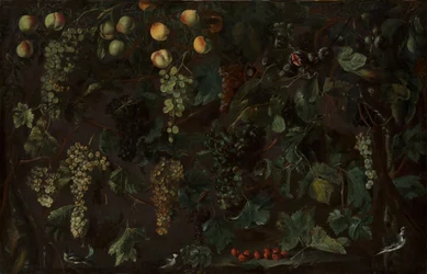 Vignes et fruits, avec trois bergeronnettes, vers 1615-1618