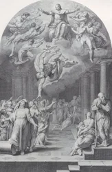 Planche 40 : la division des élus et des réprouvés, 1756