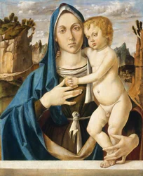 Madone et enfant, vers 1490 (huile sur panneau de peuplier)