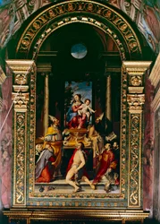 Madone et Enfant en majesté avec Saint Antoine