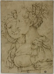 Vieille matrone et jeune femme