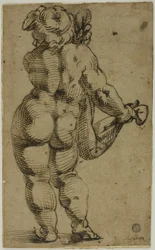 Putto debout vu de dos
