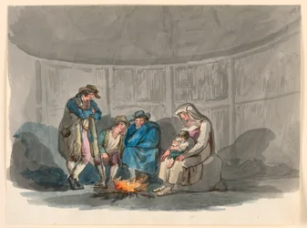 Une famille de bergers la nuit