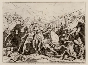 Bataille de Ticinus, 218 av. J.-C. (eau-forte)