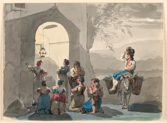Dessin, Ave Maria à Tivoli, 1807-08