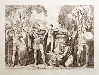 Hamilcar Barca fait jurer à son fils Hannibal de nourrir une haine éternelle envers les Romains