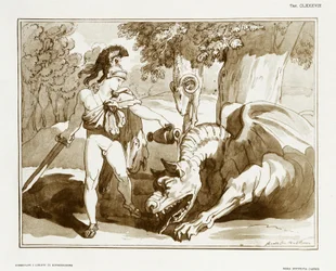 Jason endormant le dragon gardant la Toison d