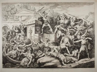Horatius Coclès, seul sur le pont Sublicius, repousse l