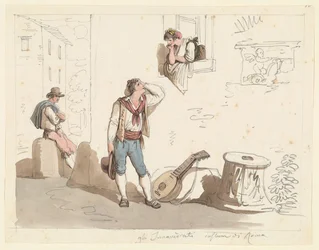 La Sérénade, étude pour les costumes et coutumes romains