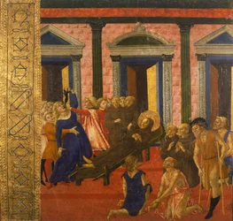 Saint Bernardin exorcise une femme possédée