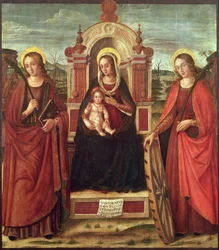 Madone et Enfant en trône avec Sainte Catherine d