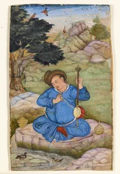 Musicien dans un paysage
