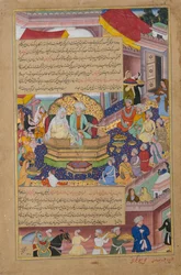 Tumanba Khan, sa femme et ses neuf fils, folio d