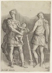 Persée avec deux putti et Hercule, vu de dos