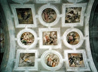 Vue de la voûte, du plafond de la chapelle Grimani