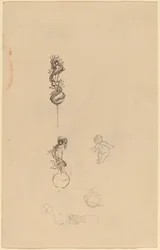 Études pour des dessins de bijoux
