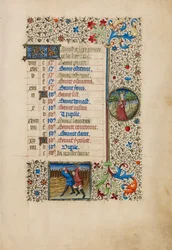 Page du calendrier d