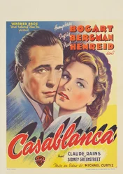 Affiche belge faisant la publicité du film "Casablanca"