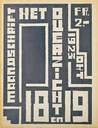 Couverture pour un numéro de 1923 du magazine "Het Overzicht", 1923