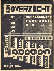 Couverture pour le magazine "Het Overzicht", vers 1921-1925