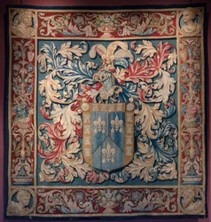 Tapisserie avec les armoiries de la famille De Nagera. Maître AL. Vers 1550