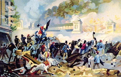 Volontaires wallons attaquant le 23 octobre 1830 lors de l