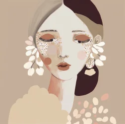 Femme éthérée et décorative