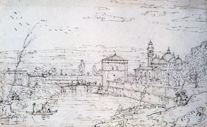 Vue de Padoue avec la Porta Pontecorvo et l