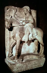 Paysanne sur un cheval