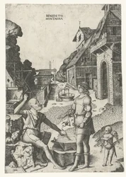 Apollon avec Cupidon chez Vulcain