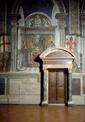 Saint Zanobius, saint Laurent et saint Étienne (Salle des Lys) (fresque)