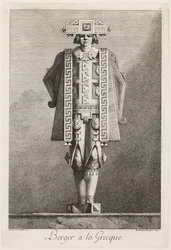 Mascarade à la Grecque: Berger à la Grecque, Planche 5, 1771