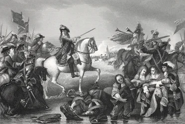 Bataille de la Boyne, gravée par W. French