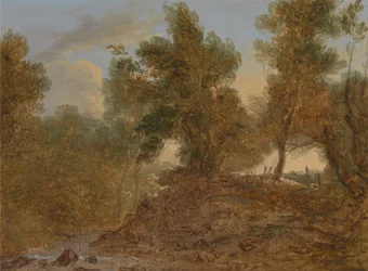 Un paysage à Wick, Gloucestershire, sous les rochers