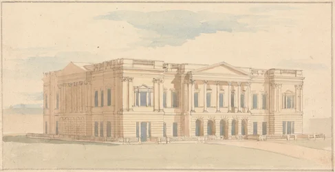 York House, Londres : Vue en Perspective de la Façade Ouest