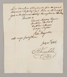 Commission de faillite, 20 juillet 1786