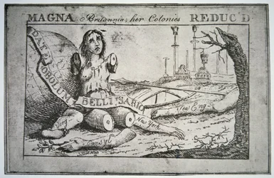 Magna Britannia : ses colonies réduites (lithographie)