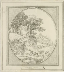Église de Kinver (gravure, 18e siècle ?)