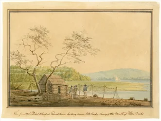 Vue du quai des bateaux à vapeur à Frenchtown en aval d