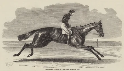 Chanteuse, gagnante des Oaks, à Epsom, 1852