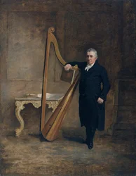 Harpiste de la famille Corbet de Griffith Owen, vers 1812