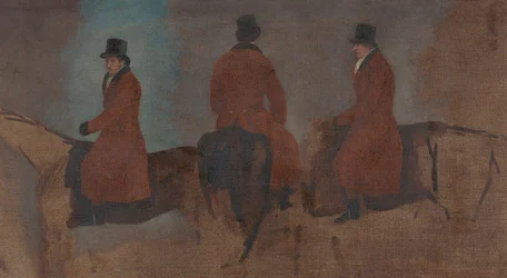 Études de cavaliers dans le champ de chasse