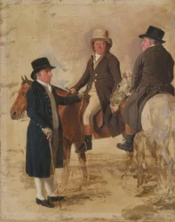 Trois dignitaires du turf à Newmarket, c.1804 : John Hilton, juge